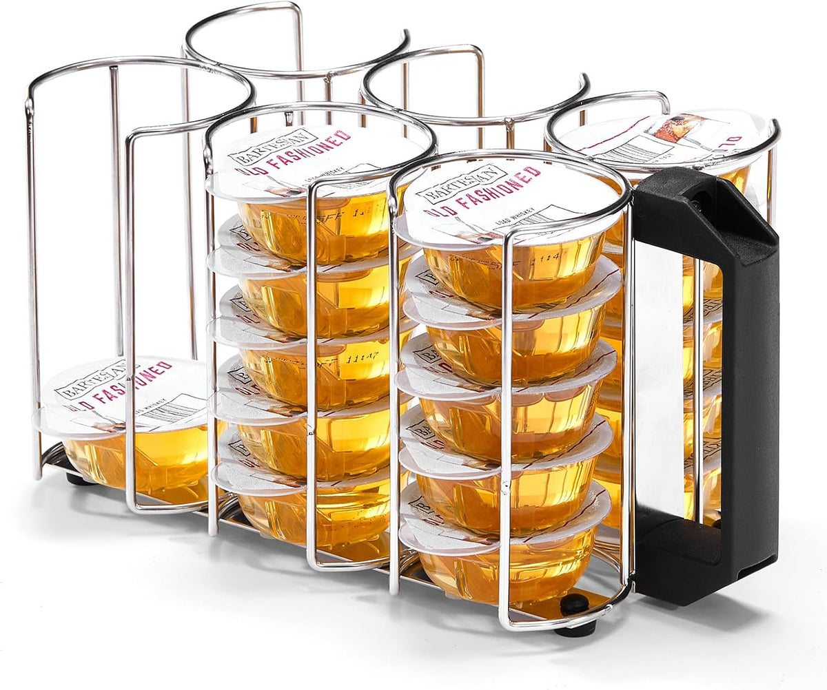Cocktail Capsules Holder for Refrigerator,Storage for Bartesian Cocktail Capsule in Refrigerator , Hold Up to 30 Capsule Pods, 304 Stainless Steel