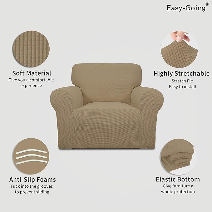 Easy-Going Stretch Oversized Chair Sofa Slipcover 1-Piece Couch Sofa Cover - Image 3