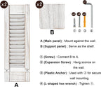 Farmhouse Wall Candle Holders Set of 2, White Wood Shutter Decor