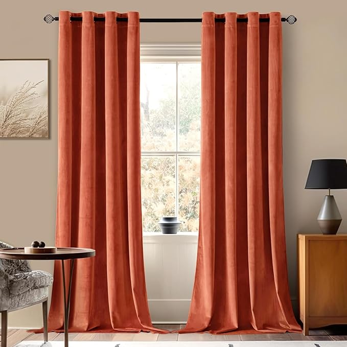 MIULEE 96 Inch Length Velvet Curtains by MIULEE