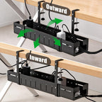 Under Desk Cable Management Tray, Expandable 25.5"- 42.5" Cable Organizer