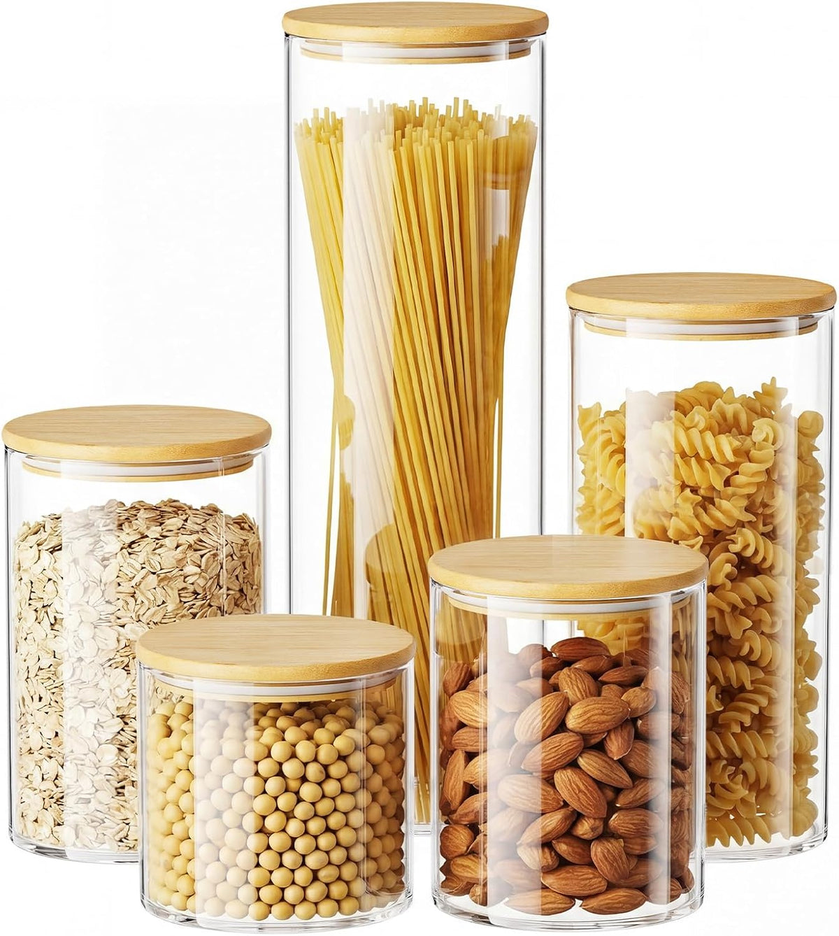 15 oz Glass Sugar Container, 2 Pack Coffee Container, Glass Jars with Lids