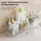 MOPMS 8 Slots Toothbrush Holders for Bathrooms with Detachable Dividers