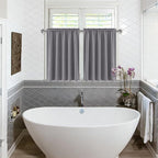 DWCN Grey Blackout Curtains for Half Window, Thermal Insulated Energy Saving - Image 2
