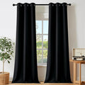 NICETOWN Black Doorway Curtains 80 inch Length 2 Panels Set by NICETOWN