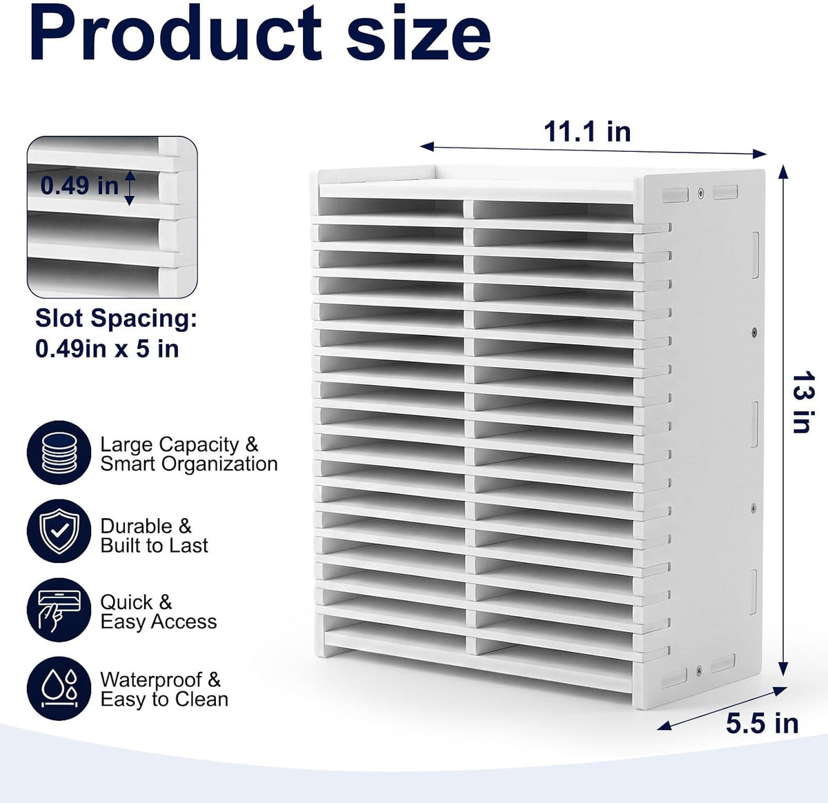 Stackable CD Storage Organizer, Holds 34 CD Cases, Great Gift Idea