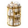 Jiavarry Rotating Makeup Organizer, Clear Gold, 8 Adjustable Height