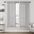 Nanspring Grey Linen Curtains 63 Inches Length 2 Panels Set by Nanspring