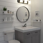 DOLLFIO Floating Wall Shelves, Decor & Storage, White, 16.5'', 3Pcs