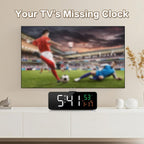 Netzu 3-in-1 Digital Clocks for Living Room, Small & Compact Alarm Clock