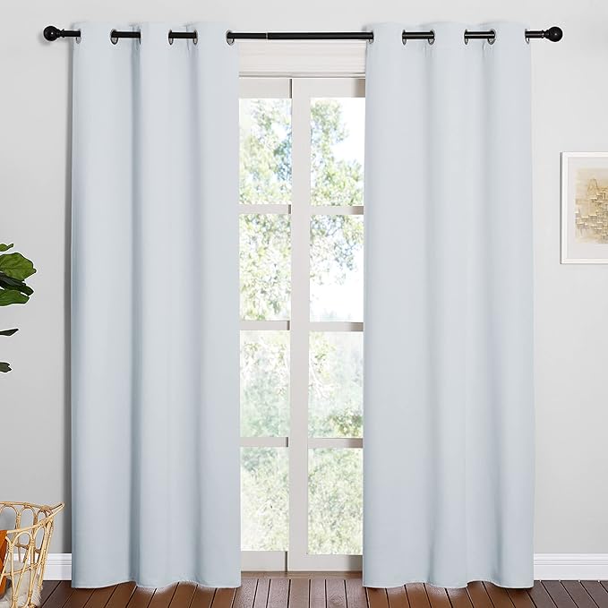 NICETOWN Easy Care Solid Thermal Insulated Grommet Room Darkening - Image 2