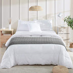 BOURINA Dark Grey Throw Blanket 50 x90 Inches Throw Textured Solid Soft Sofa - Image 2