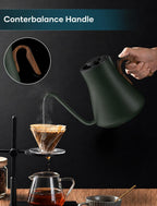 INTASTING Gooseneck Electric Kettle with ±1℉ Temperature Control, 0.9L
