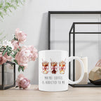 OFlich Coquette Pink Bow Coffee Mug Ceramic 11 oz