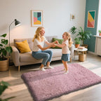Shag Area Rug for Bedroom 3x5, Blush Fluffy Area Rugs for Living Room, Soft - Image 7