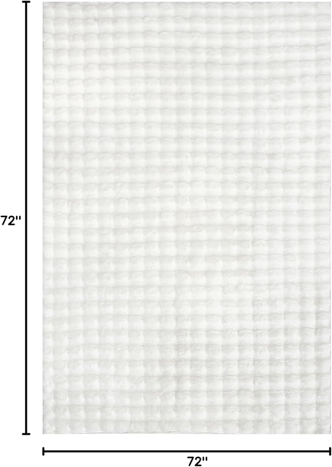 nuLOOM Jeni Off-White, Solid Faux Rabbit, Fluffy and Cozy, High Traffic - Image 2