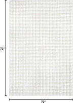 nuLOOM Jeni Off-White, Solid Faux Rabbit, Fluffy and Cozy, High Traffic - Image 2