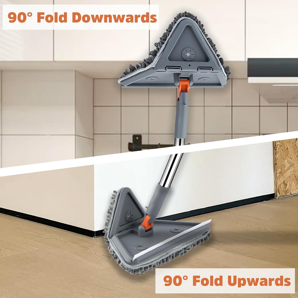 UIMO Wall Cleaner Mop with 94" Long Handle, Triangle Head Scrubber
