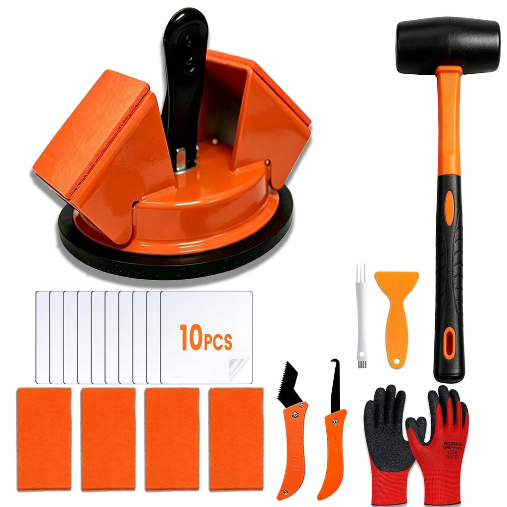 Floor Gap Fixer Tool Double 45° Suction Cup Repair Kit with Markers