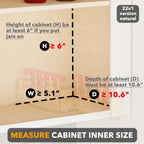 SpaceAid Bamboo Pull Out Spice Rack Organizer for Cabinet, Heavy Duty Slide Out Seasoning Kitchen Pantry Sliding Vertical Organization, 5.1" Wide, 2 Drawers(2" Wide), 1-Tier, Natural