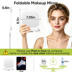 FUNTOUCH Rechargeable 7" Travel Makeup Mirror 30X Magnification,White