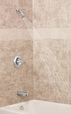 Moen Eva Brushed Nickel One-Handle Posi-Temp Shower Trim Kit Featuring Shower Head and Shower Lever Handle, Valve Required, T2132BN