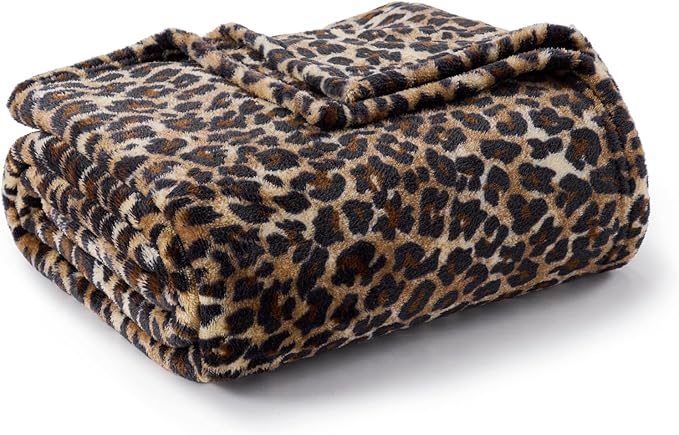BEDELITE Fleece Blanke for Couch & Bed Leopard Print Throw Blanket – Soft - Image 9