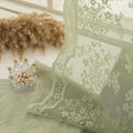YJ YANJUN Vintage Lace Curtains 90 Inches Long-Victorian Floral Pattern Sage by YJYANJUN