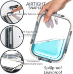 UMEIED 10 Pack Glass Food Storage Containers with Lids for Lunch, On-the-Go, Leftovers, Pantry Organization