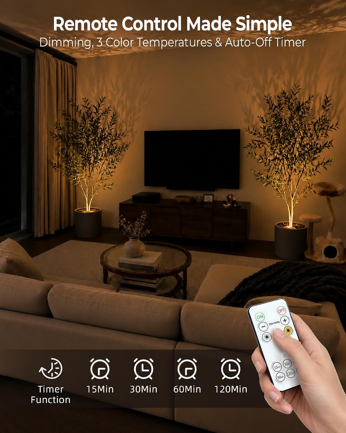 EZVALO 2-Pack Spotlight Indoor, Rechargeable Battery Picture Lights, Wireless Uplights with Remote, Dimmable, ⁠3 Color Temperatures⁠, Timer, Accent Lighting for Plants, Trees, Art, Displays