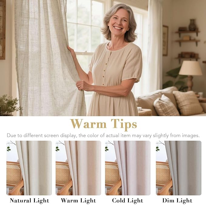 H.VERSAILTEX Luxurious Natural Linen Curtains - Image 3