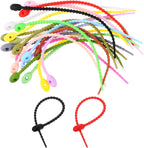 uxcell 30Pcs 9" Silicone Cable Ties, Reusable Zip Strips Twist Tie