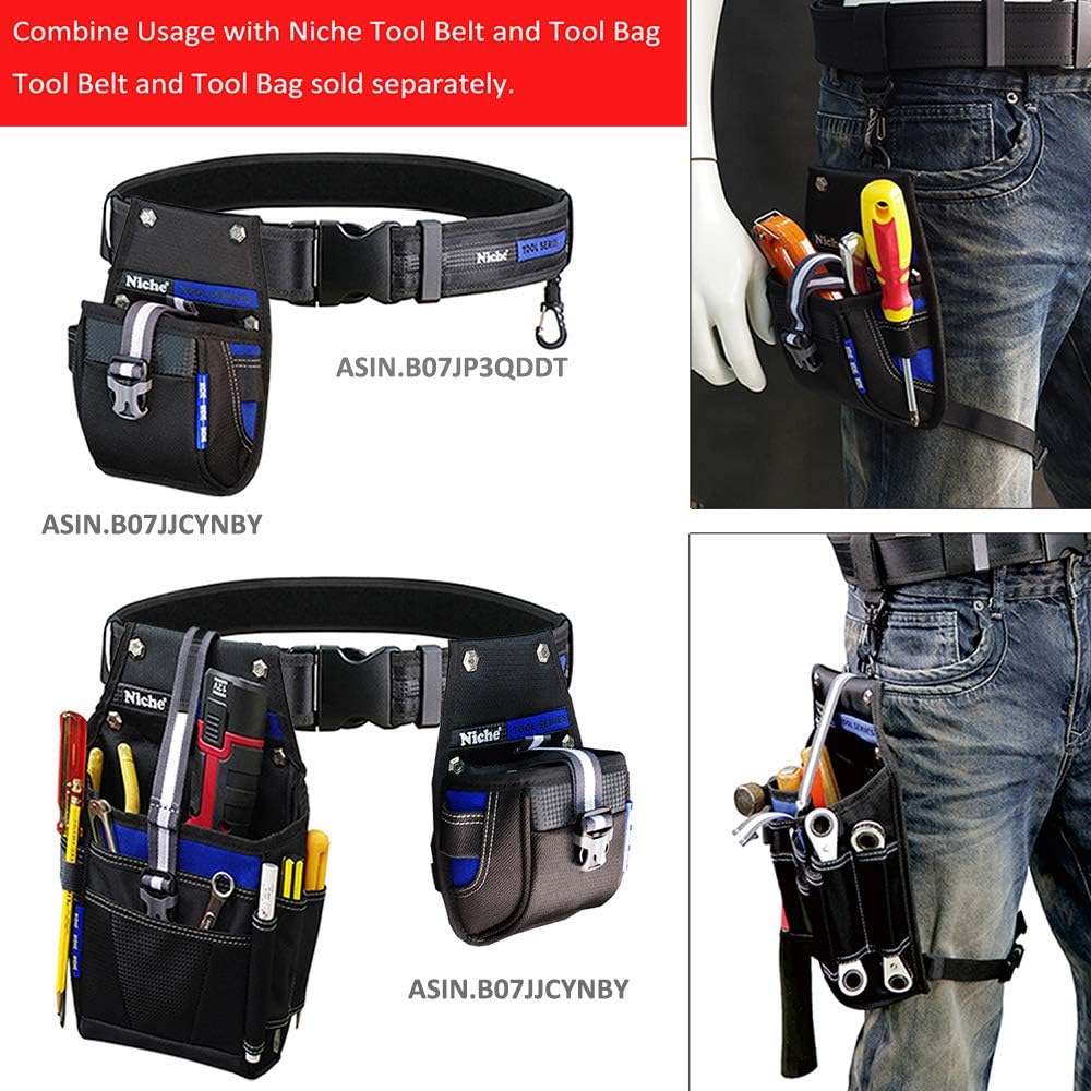 Niche Tool Pouch Bag, Working Pouch Organizer For Construction, Electricians, Plumber, Home Repair, Easy Access of Tools Maximum Storage (TL-6210)