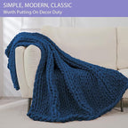 Bigacogo Chunky Knit Throw Blanket - Image 3