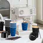Lamosi 50 Pack 16 oz Coffee Cups with Lids, Disposable To Go Paper Cups