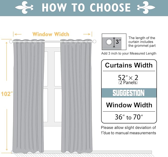 ChrisDowa Blackout Curtains 102 Inches Long 2 Panels Set - Image 5
