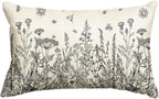 AVOIN colorlife Wildflowers Spring Antique Herbs Throw Pillow Cover, 12 x 20 by AVOINcolorlife