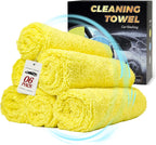 Car Wash Towels 16x16 - Microfiber, Yellow 6-Pack