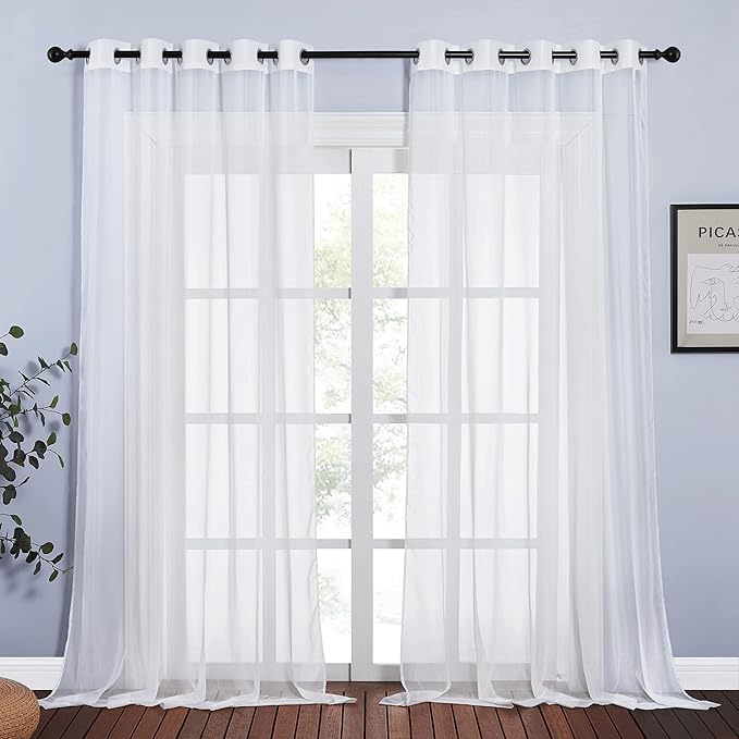 NICETOWN Sheer Window Curtains 96" Long by NICETOWN