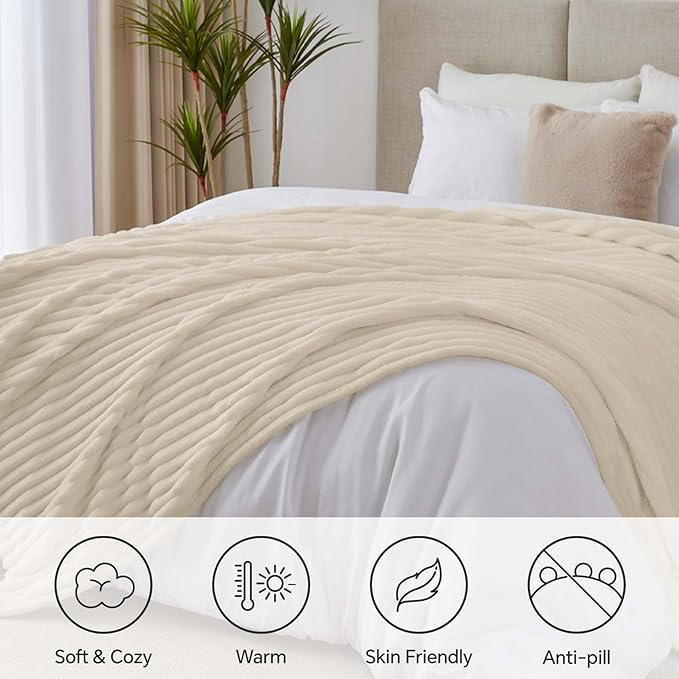 BEDELITE King Size Blanket for Bed, 300GSM Soft & Warm Fleece Blanket, - Image 2