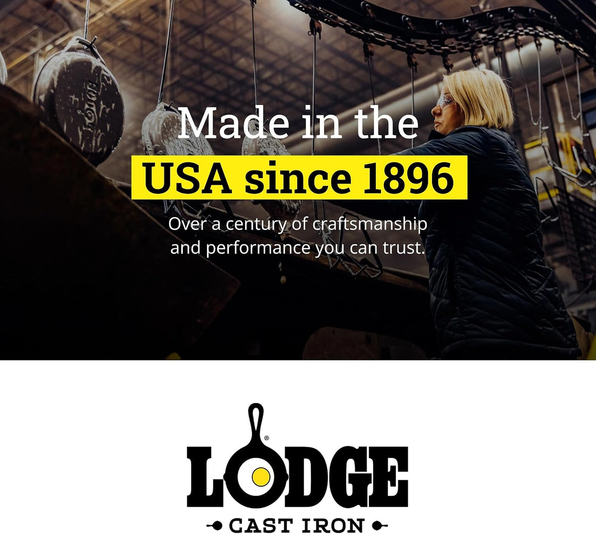 Lodge Pre-Seasoned Cast Iron Lid, Replacement Skillet Cover, 12 Inches