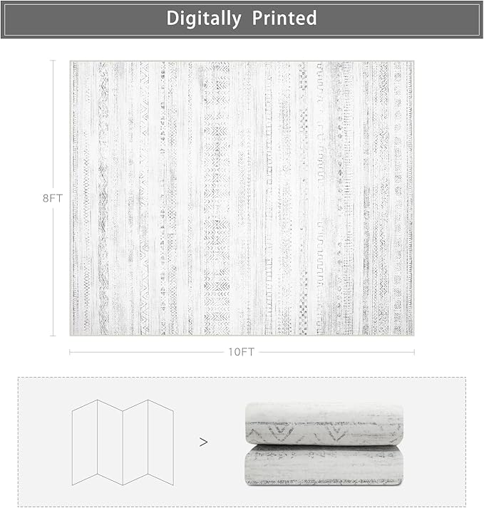 Moroccan Washable Rugs 8x10 Area Rugs - Image 2