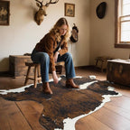 AROGAN Western Decor Faux Fur Cowhide Rug, 6.2x7 Feet Premium Animal Skin Cow - Image 5