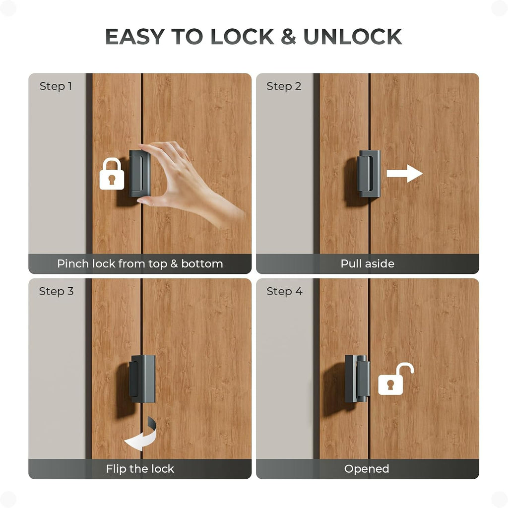 1Pack Door Reinforcement Lock Home Security, Childproof Safety