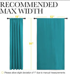 NICETOWN Peacock Blue Blackout Curtains Panels - Image 7
