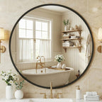 NEWBULIG 20-Inch Round Wall Mirror, Bathroom Wall Circle Mirror