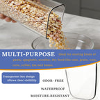 GIEHOUGRIO 2 Pack Clear Pasta Containers, 1.8L Airtight Food Storage Containers with Lids, Kitchen Storage Containers for Spaghetti, Flour, Sugar, Noodles (4.57" x 2.99" x 11.81")
