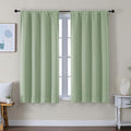 Simplebrand Ava Light Green Short Blackout Curtains by Simplebrand