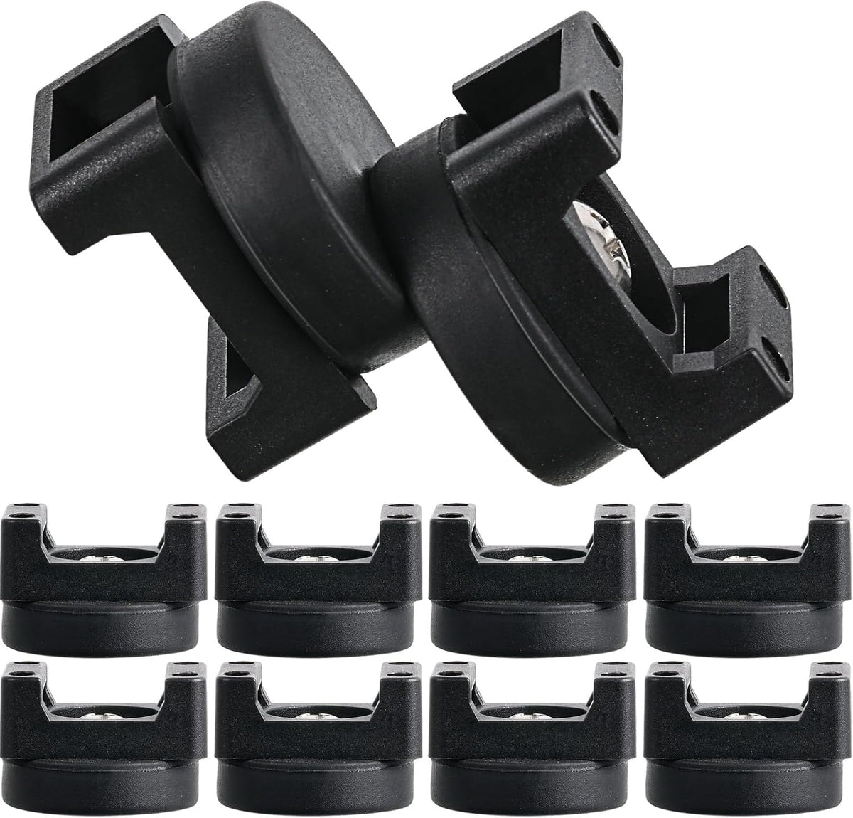 Yookeer 15 Pcs Magnetic Zip Tie Mount Cable Clips Black, 22 mm