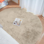 ORINOVA Camel Plush Shag Faux Rabbit Washable Fuzzy Fur Rugs - Image 2